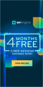 wp engine 4 months free cyber weekend